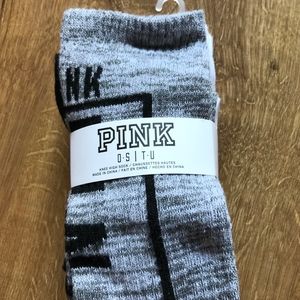 NEW! Victoria's Secret Pink Logo knee-high socks